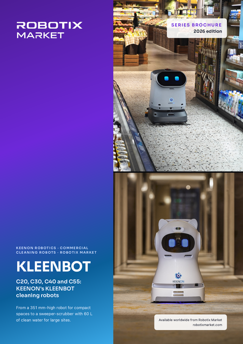 Keenon KLEENBOT C40 professzionális kereskedelmi takarítórobot munkaállomással – Termékprospektus